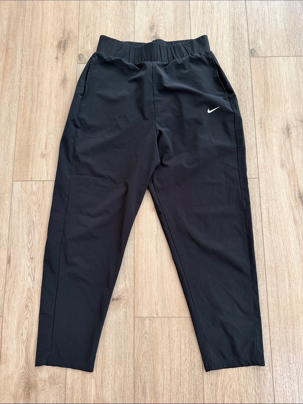 Nike Black Women's Track Joggers with White Swoosh